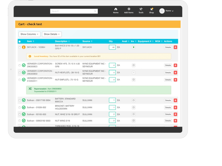 Intelligent parts procurement