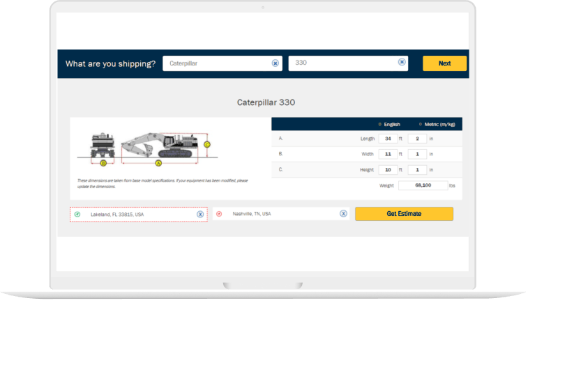 Easy Freight Estimates